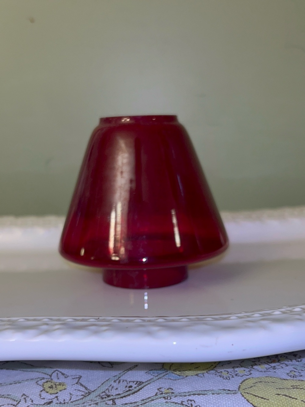 Ruby Red Replacement Shade Hurricane Chimney top Lantern Lamp Globe